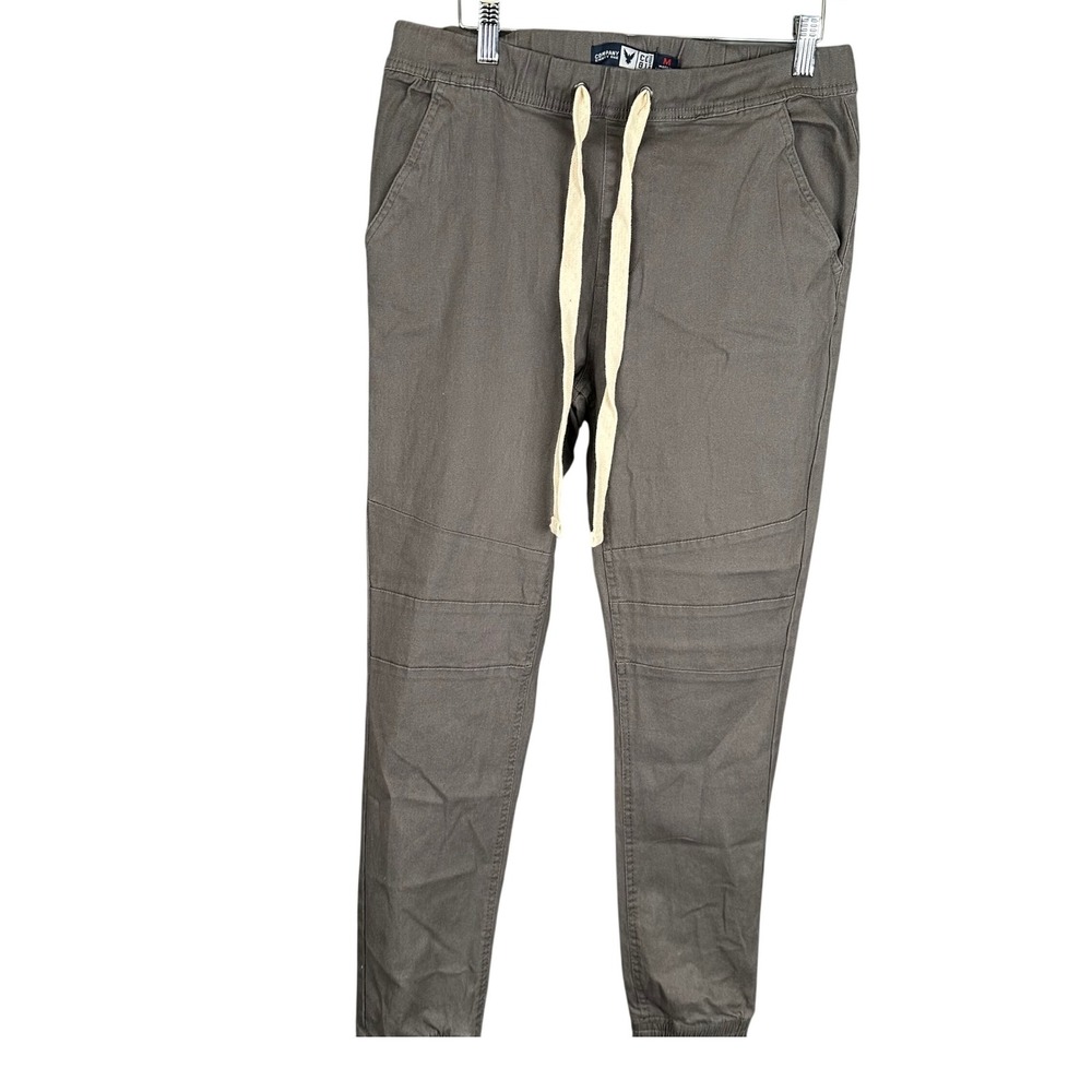 Company Eighty One Mens Moto Jogger Pants Gray Elastic Waist Drawstring Medium